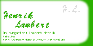 henrik lambert business card